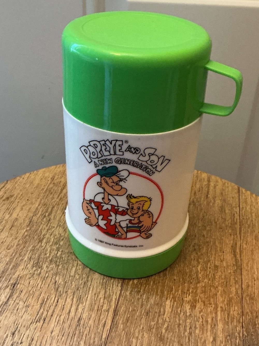 Vintage 1987 Popeye and Son Thermos A New Generation Retro Cartoon Character